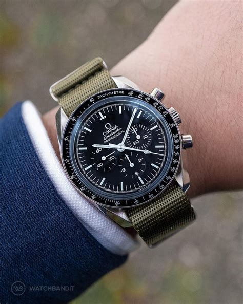 omega speedmaster nato strap replica|omega speedmaster reduced strap size.